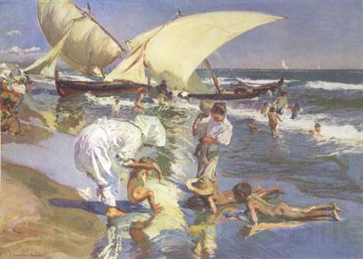 Joaquin Sorolla Beach of Valencia by Morning Light (nn02) Norge oil painting art